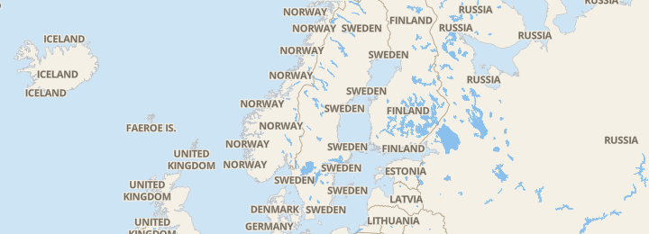 Mapa de Sweden