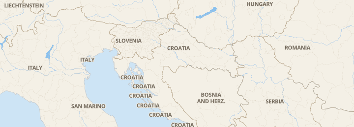 Mapa de Croatia